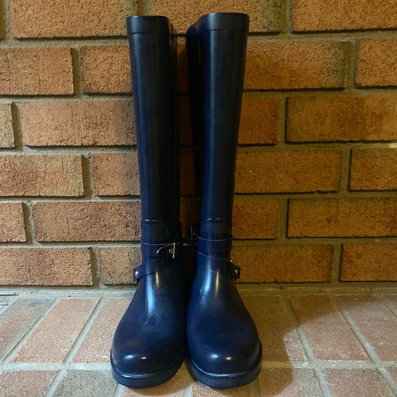 Coach Lori Navy 9M Rain Boots - Picture 3 of 6